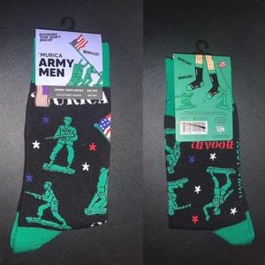 Unisex Crew Sock Army Men  USA flag